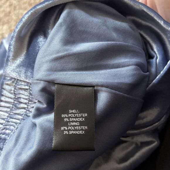 NWT CHRISTIAN LACROIX Women's Velvet Wide Leg Pants Icy Gray Blue Size Small - Picture 8 of 8